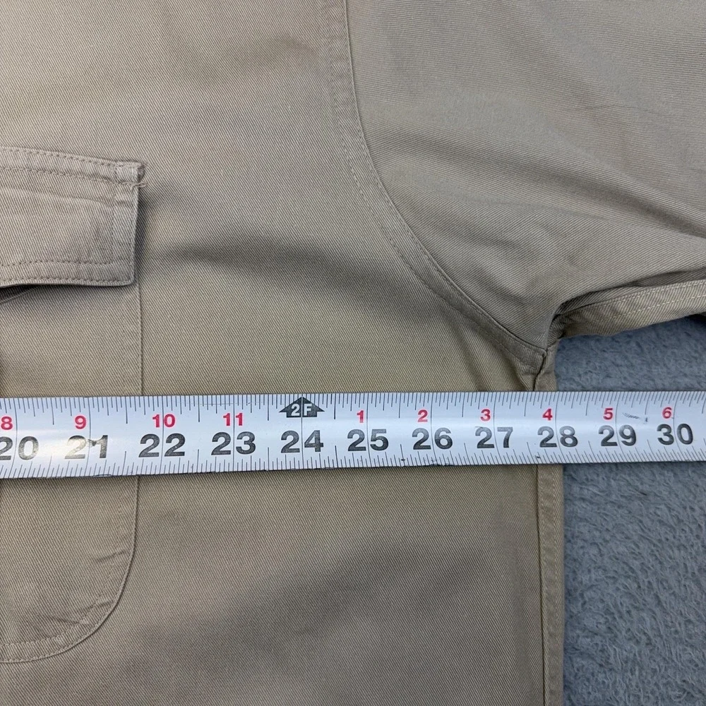 Vintage Banana Republic Shirt Mens XL Beige Safari Travel Long Sleeve Button Up